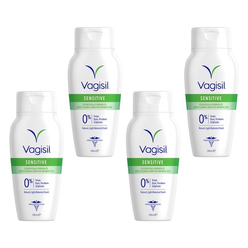 Vagisil Sensitive Daily Intimate Wash 240mL x 3 Bundle of 4