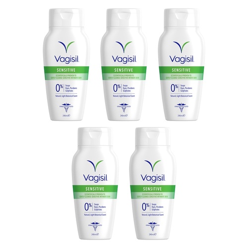 Vagisil Sensitive Daily Intimate Wash 240mL x 3 Bundle of 5