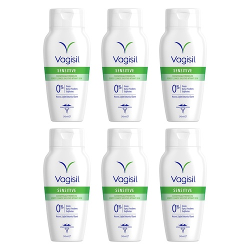 Vagisil Sensitive Daily Intimate Wash 240mL x 3 Bundle of 6