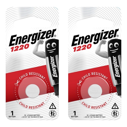 Energizer ECR1220 Lithium Coin Battery Pack of 2