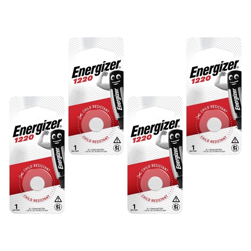 Energizer ECR1220 Lithium Coin Battery Pack of 4