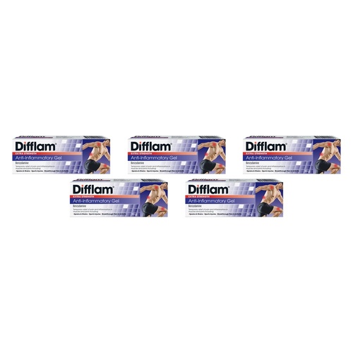 Difflam Extra Strength Anti-Inflammatory Gel 30g Pack of 5