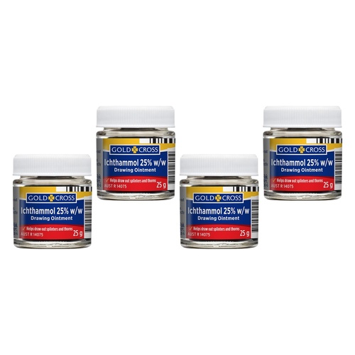 Goldx Ichthammol Ointment 25% 25g Pack of 4