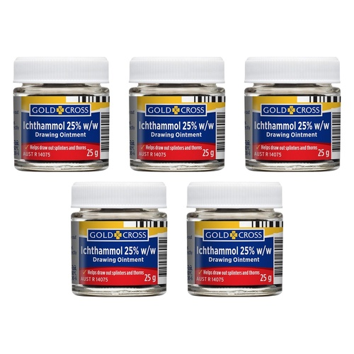 Goldx Ichthammol Ointment 25% 25g Pack of 5