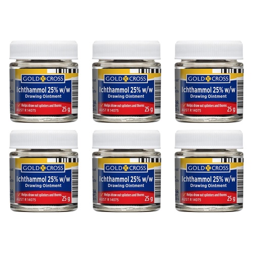 Goldx Ichthammol Ointment 25% 25g Pack of 6