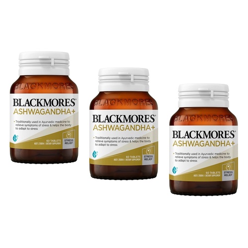 Blackmores Ashwagandha+ 60 Tablets Pack of 3