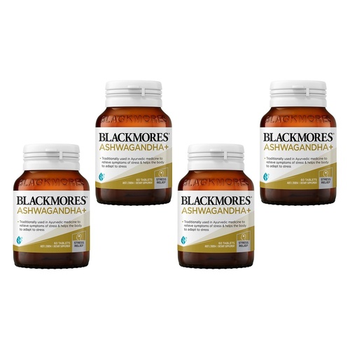 Blackmores Ashwagandha+ 60 Tablets Pack of 4