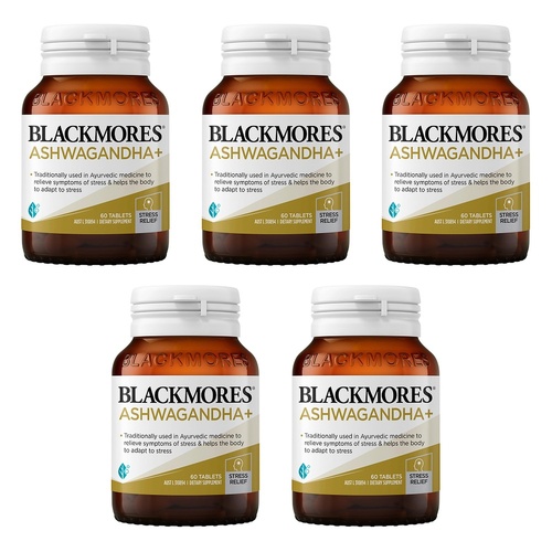 Blackmores Ashwagandha+ 60 Tablets Pack of 5