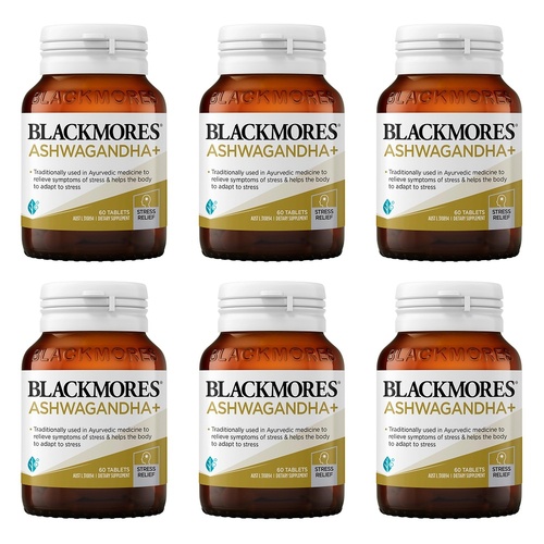 Blackmores Ashwagandha+ 60 Tablets Pack of 6