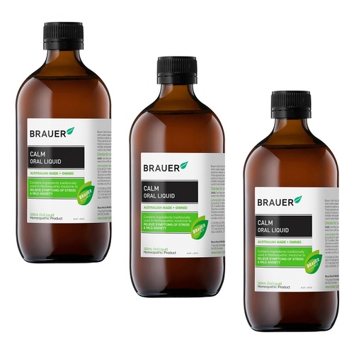 Brauer Calm Oral Liquid 500mL Pack of 3