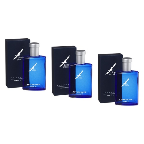 Blue Stratos Aftershave 100mL Pack of 3