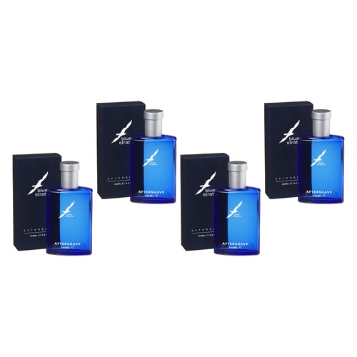 Blue Stratos Aftershave 100mL Pack of 4