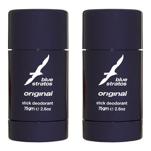 Blue Stratos Deodorant Stick Original 75g x 6 Bundle of 2