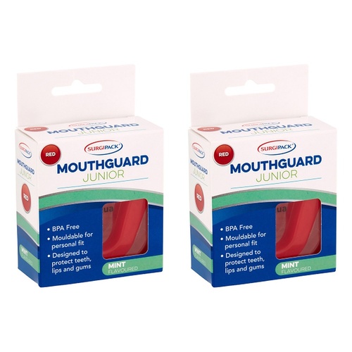 SurgiPack Mouthguard Junior Red Pack of 2