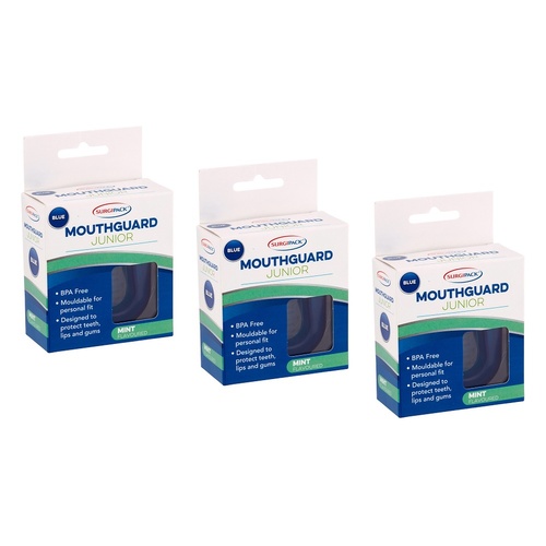 SurgiPack Mouthguard Junior Blue Pack of 3