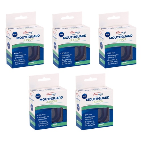 SurgiPack Mouthguard Junior Blue Pack of 5