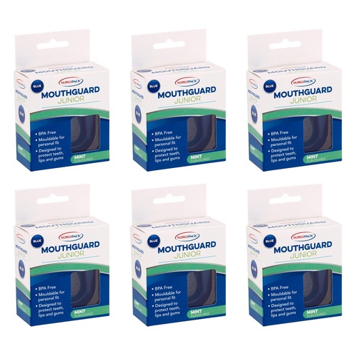 SurgiPack Mouthguard Junior Blue Pack of 6