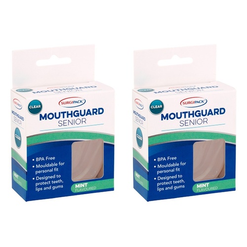 SurgiPack Mouthguard Senior Clear Pack of 2