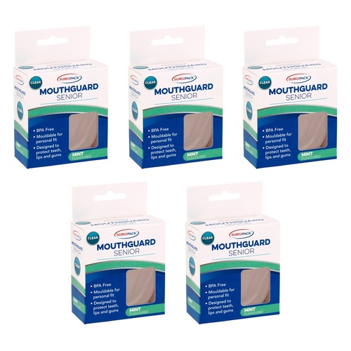 SurgiPack Mouthguard Senior Clear Pack of 5