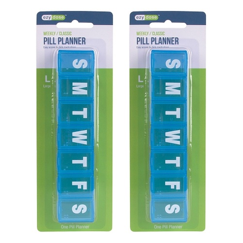 Ezy Dose 7 Day Pill Reminder Large Pack of 2
