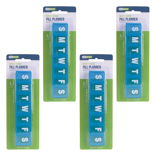 Ezy Dose 7 Day Pill Reminder Large Pack of 4