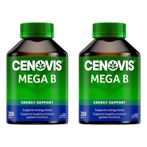 Cenovis Mega B Energy Support 200 Tablets Pack of 2