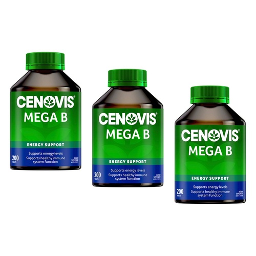 Cenovis Mega B Energy Support 200 Tablets Pack of 3