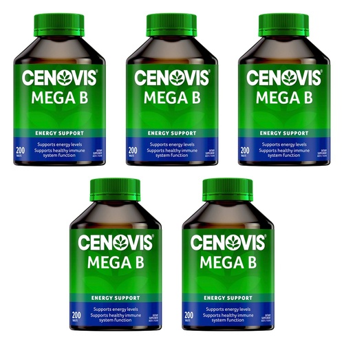 Cenovis Mega B Energy Support 200 Tablets Pack of 5
