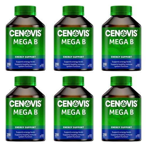 Cenovis Mega B Energy Support 200 Tablets Pack of 6