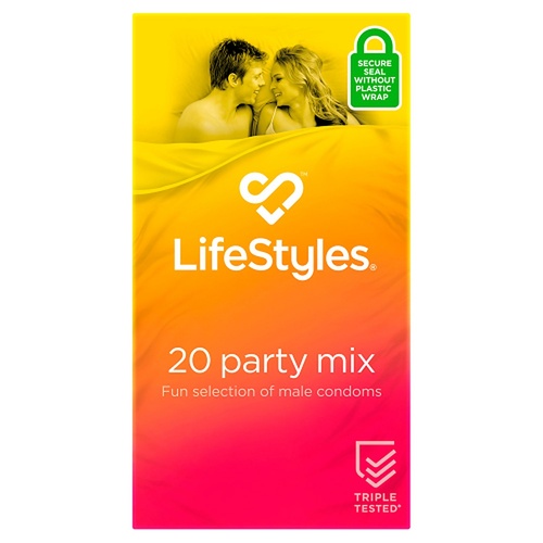 LifeStyles Party Mix Condoms 20 Pack x 3