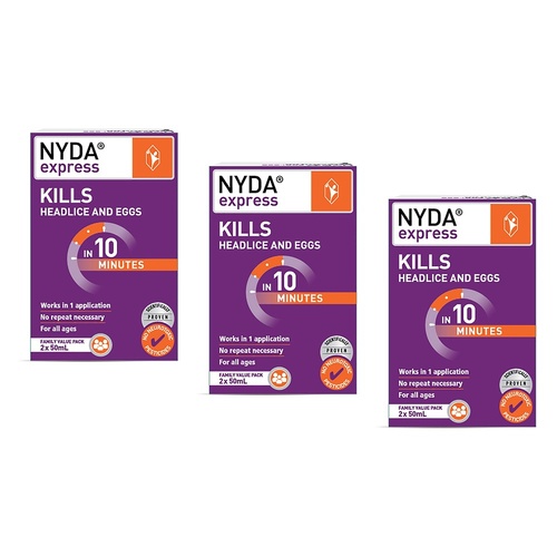 Nyda Express Family Value Pack, 2 Pack, 50mL Bundle of 3