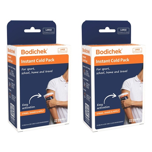 Bodichek Instant Cold Pack Large 15.5cm x 21.5cm Bundle of 2