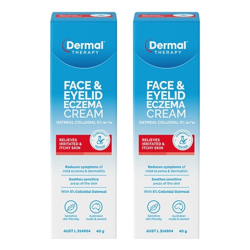 Dermal Therapy Face & Eyelid Eczema Cream 40g Pack of 2