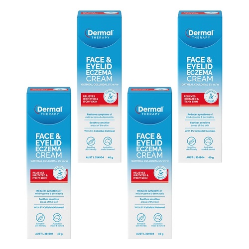 Dermal Therapy Face & Eyelid Eczema Cream 40g Pack of 4