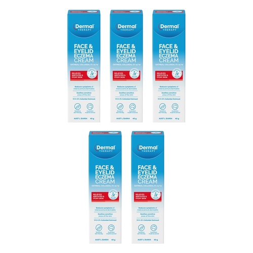 Dermal Therapy Face & Eyelid Eczema Cream 40g Pack of 5