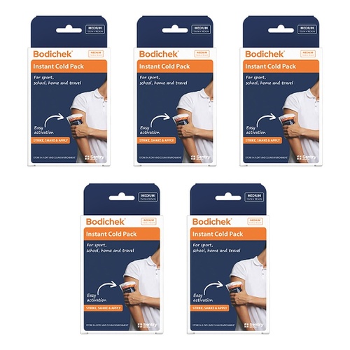 Bodichek Instant Cold Pack Medium 15cm x 18.5cm Bundle of 5