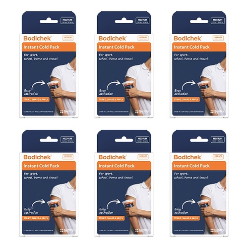 Bodichek Instant Cold Pack Medium 15cm x 18.5cm Bundle of 6