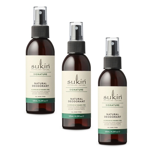 Sukin Natural Deodorant 125mL Pack of 3
