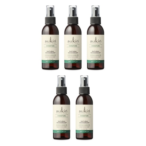 Sukin Natural Deodorant 125mL Pack of 5