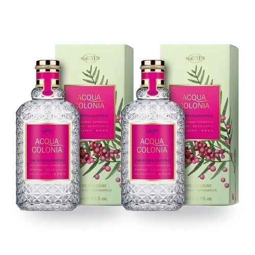 4711 Acqua Colonia Pink Pepper & Grapefruit Eau De Cologne EDC Spray 170ml Pack of 2