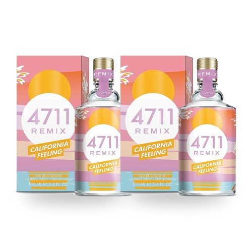 4711 Remix California Eau De Cologne EDC Natural Spray 100ml Pack of 2