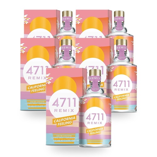 4711 Remix California Eau De Cologne EDC Natural Spray 100ml Pack of 5