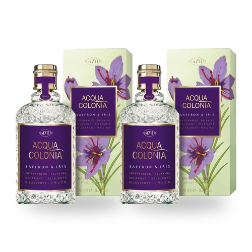 4711 Acqua Colonia Saffron & Iris Eau De Cologne EDC Spray 170ml Pack of 2