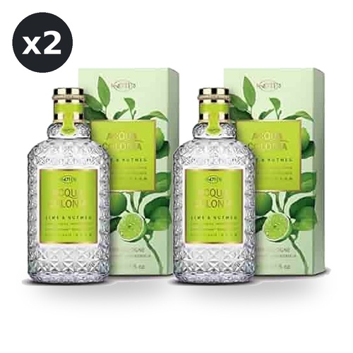 4711 Acqua Colonia Lime & Nutmeg Eau De Cologne EDC Spray 170ml Pack of 2