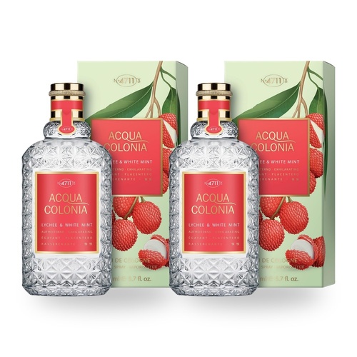 4711 Acqua Colonia Lychee & Mint Eau De Cologne EDC 170ml Pack of 2