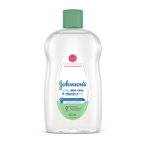 Johnson's Baby Aloe Vera & Vitamin E Oil 500mL