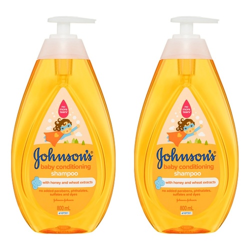 Johnson's Hypoallergenic Conditioning Baby Shampoo & Cleansing Wash Pack of 2