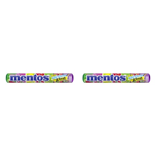 Mentos Rainbow Roll Assorted Fruit Flavours 14 Pack x 40 Bundle of 2
