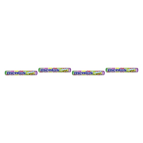 Mentos Rainbow Roll Assorted Fruit Flavours 14 Pack x 40 Bundle of 4