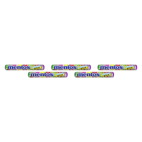 Mentos Rainbow Roll Assorted Fruit Flavours 14 Pack x 40 Bundle of 5